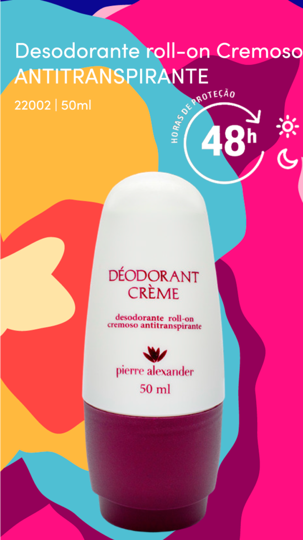 Desodorante Cremoso Roll-On - Pierre Alexander - 50ml Vinho