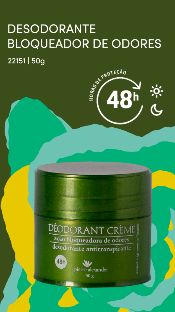 Desodorante Creme Bloqueador de Odores - Pierre Alexander - 50g